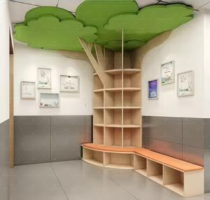 ชั้นวางหนังสือรูปต้นไม้สำหรับเด็ก ชิคิโตส มอนเตสซอรี่ ห้องสมุดเด็ก ชั้นวางหนังสือแบบตั้งพื้น ตู้มุมสำหรับสถานรับเลี้ยงเด็ก ชั้นวางหนังสือไม้สำหรับเด็กก่อนวัยเรียน มุมอ่านหนังสือสำหรับเด็กเล็ก - Product Image 1