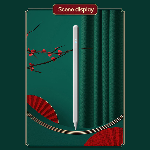 Tilt Pressure Sensitive Pen Multi-Function Capacitive Fine Tip Stylus Touch Screen Pen with Palm Rejection for iPad Pencil