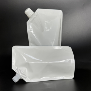 500ml Plastic Drinking Water Drinking Bag Juice Pouch Zipped White Spout Pouches