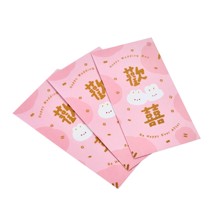 Tùy chỉnh Trung Quốc truyền thống đám cưới màu đỏ phong bì Quà Tặng lời mời đám cưới tiền giấy phong bì với logo - Product Image 4