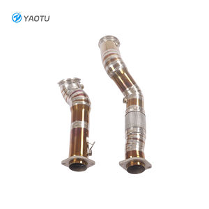 Tubo de <span class=keywords><strong>Escape</strong></span> Recto de Aleación de Titanio YT para BMW M3/M4 G8X 3.0T, Sistema de <span class=keywords><strong>Escape</strong></span> de Flujo <span class=keywords><strong>Libre</strong></span>, Chapado en Oro Horneado - Product Image 1