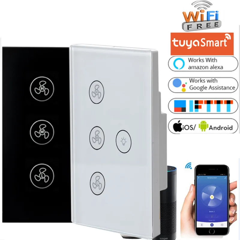 G-Tech plus smart fan switch touch panel remote control tuya wifi electric fan automation smart home