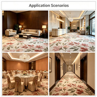 Tapis en nylon 100% imprimé Chromojet sur mesure HENGJIU, 4 m de large |   Revêtement ignifuge B1 antidérapant et écologique pour salle de bal d'hôtel