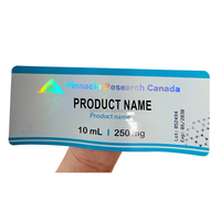 Étiquette VS-021 pour flacon en verre de 3 ml, autocollant imperméable, holographique laser, impression d'étiquettes pour emballage de flacons avec étiquette holographique