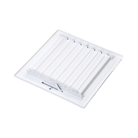 Grille d'aération moderne pour CVC 8x8 pouces, blanche, résidentielle, 4 voies, pour plafond, mur latéral, grille carrée en plastique 4SW0808 pour climatiseur au sol