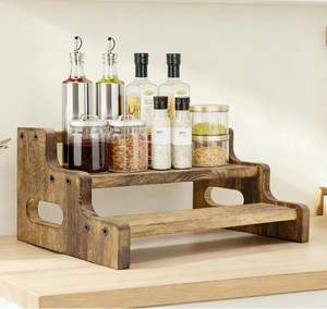 Estante de Madera de 3 Niveles para Especias, Organizador de Cocina, Estante para Condimentos, Venta Caliente - Product Image 1