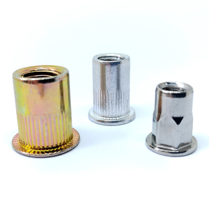 Écrous à riveter en aluminium zingué M10-M3, qualité industrielle, à tête plate, à tirer, 165 ensembles - Product Image 3