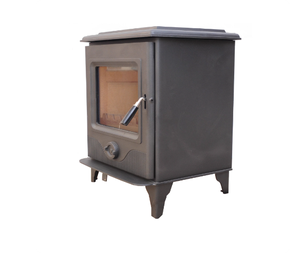 Chimenea Independiente de Hierro Fundido para Leña HF907 Negra de 8KW, Chimenea de Fuego Real para Sala de Estar de Villa, Certificación EcoDesign - Product Image 5