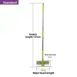 Kit de limpieza de ventanas profesional 2 en 1 con mango de plástico, paño de microfibra y herramienta de limpieza de vidrio escurridor - Product Image 3