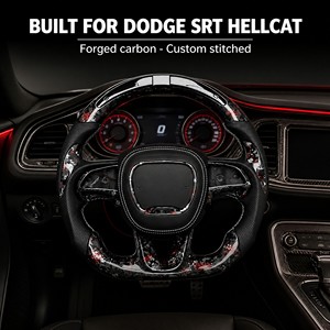 Volante a 3 Razze in Vera Fibra di Carbonio per Dodge Challenger Charger SRT Hellcat RAM 1500 Durango Viper Stile <span class=keywords><strong>M</strong></span> Sport <span class=keywords><strong>Racing</strong></span> - Product Image 4
