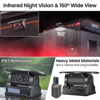 NUEVA Cámara HD 5G WiFi para Auto con Panel Solar, Alarma Magnética Inalámbrica de Punto Ciego con IA de 100M, DVR de Visión Delantera y Trasera para Autobús, Camioneta, Camión, RV