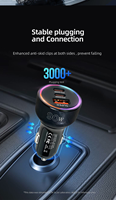 Pengisi Daya Mobil 90W Daya Tinggi 3-Port Dual Type-C Single USB-A Universal Multi Perangkat Pengisian Super Cepat