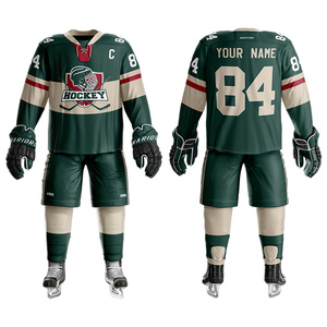 Tùy Chỉnh Thăng Hoa Hockey Jersey Dài Tay Áo Jersey Chất Lượng Cao Đội Đồng Phục Jersey 100% Polyester - Product Image 2