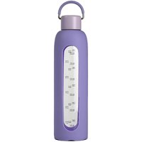 Gobelet à eau en verre à main avec manchon en silicone gravé en silicium-bore à haute teneur en silicium, monocouche, adapté à une utilisation en extérieur et en intérieur
