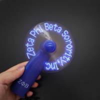 Tüm gruplar katlanabilir Zeta Phi Beta rity rity Logo Led el Fan özel Mini elektrikli mesaj Fan