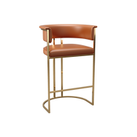 Tabourets de bar contemporains de luxe de style simple tabourets de bar personnalisables en métal d'acier au carbone de chaise haute