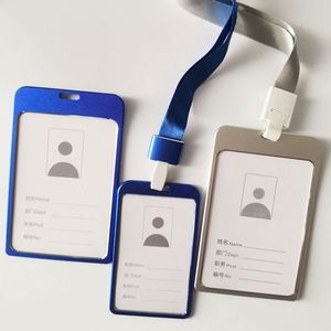 Multicolored Aluminum Office Card <b>Holders</b> Business Metal Employee Name Badges with Lanyard for Work <b>Id</b> Cards - Product Image 1