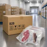 Sacs sous vide thermoscellables transparents personnalisés pour l'emballage de sushis, pizzas et autres aliments