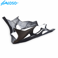 Panneau de carénage latéral en fibre de carbone 100% tissé sergé AKOSO pour moto, panneau de protection inférieur pour BMW S1000RR 2009-2014