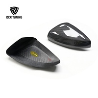 Cubierta de Espejo Retrovisor Delantero de Fibra de Carbono Seca, Tipo Adhesivo, para Audi A1/POLO 2019-2022, Piezas de Modificación Exterior