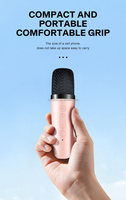 Microphone portable miniature pour enfants, machine de karaoké intégrée pour fêtes, microphone sans fil avec haut-parleur