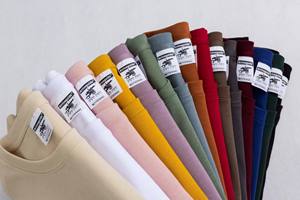 T-shirt vierge en coton 100 % col rond 280 GSM pour impression de logo personnalisé – Vente en gros - Product Image 3