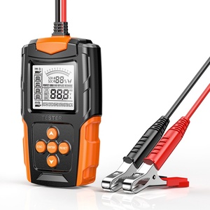 Probador de Baterías de Motocicleta y Automóvil de 12V/24V, Analizador de Vida Útil de Baterías CCA, Negro/Naranja - Product Image 3