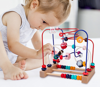 Perles de fruits en bois pour enfants, labyrinthe, activités, Puzzle éducatif, jeu d'exercice moteur, jouets éducatifs intéressant, pièces