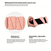 XLAN Bandes de poignet lestées en silicone, poids réglables à fermeture auto-agrippante pour poignets et chevilles, pour yoga, danse, fitness, 1/2/4 lb la paire