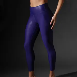 Roadsunshine Fold waist Track Pants Leggings da Yoga Fitness da donna