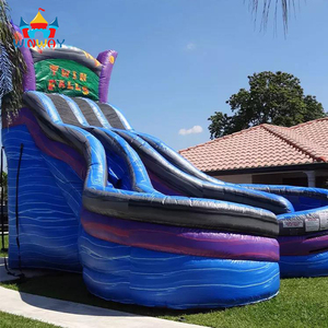 Toboggan gonflable géant à double voie avec piscine d'eau Château gonflable à vendre en usine de Chine - Product Image 6