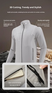 Men's Heated <strong>Waterproof</strong> Breathable Bomber <strong>Jacket</strong> 3-Layer Function Hard Shell Windbreaker Streetwear ODM <strong>Long</strong> Length Zipper Front - Product Image 2