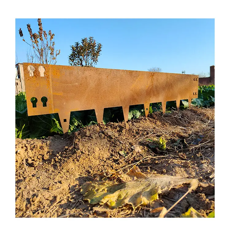 Günstige Metall verzierung Corten Stahl Garten kante Corten Stahl Gartenkunst