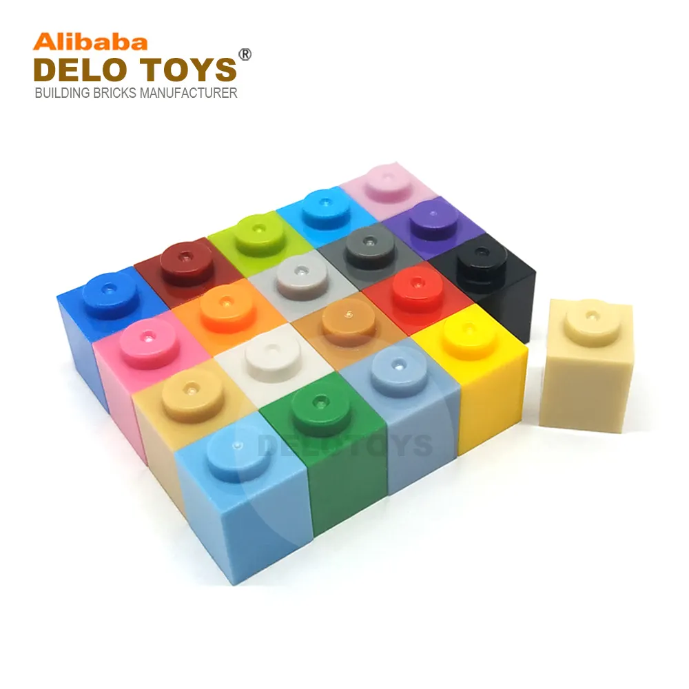 DELO TOYS ( 73 colors ) Professional Pixel painting DIY parts 1*1 Plastic building Brick block for kids 1 x 1 (NO.3005)