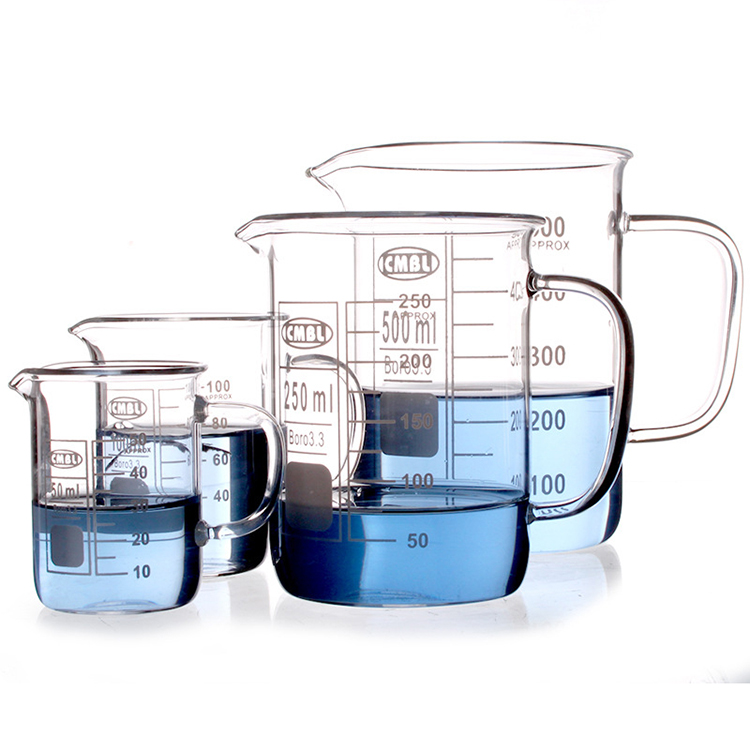 Стеклянные Мини-стаканы 25 мл с ручкой, Школьное лабораторное стекло, также как кухонные измерительные инструменты и садовый цветочный горшок