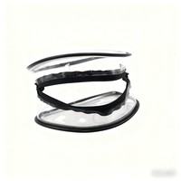 Sac de toilette transparent en PVC recyclable, réutilisable, résistant à l'eau, durable, avec fermeture éclair tridimensionnelle, pour masque facial, mascara