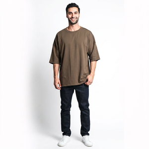 T-shirts décontractés à manches courtes pour hommes, coupe classique, respirants, unis, personnalisables, haute qualité, vente en gros - Product Image 1