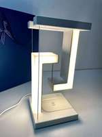 Veilleuse à chargement sans fil personnalisée en lévitation, contrôle tactile, lampe d'ambiance LED à intensité variable avec chargeur de téléphone pour lampe de bureau pour chambre à coucher