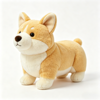 Peluche Corgi brodée en polyester et coton PP, idéale pour les anniversaires, vente en gros, OEM, ODM, directement de l'usine