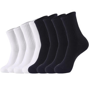 Men's Ankle <b>Socks</b> Solid Color Knitted Breathable Cotton Daily Wear Spring <b>Black</b> - Product Image 3