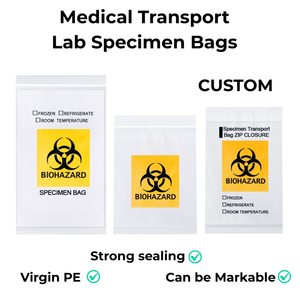 Sac à fermeture éclair à trois couches personnalisable <span class=keywords><strong>pour</strong></span> le <span class=keywords><strong>transport</strong></span> de spécimens biologiques et de tests médicaux, estampage à chaud, résistant à l'humidité - Product Image 4