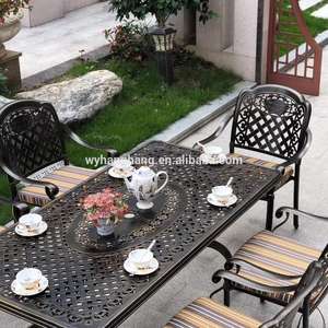 कास्ट एल्यूमीनियम Patio फर्नीचर सेट बिस्ट्रो कुर्सी बेंच - Product Image 2