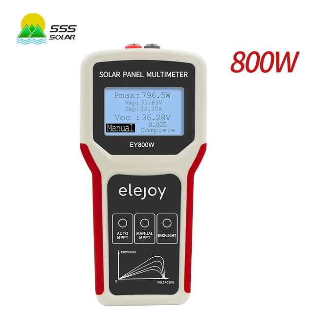 SSS Solar SEY-800W MPPT LCD Display Solar Panel PV Tester Kit Smart Current Voltage Multimeter Tester Digital Meter Solar Power