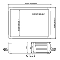 QT105 Boîtier en aluminium étanche à la poussière personnalisé Prix d'usine Boîte de commutation électrique Fabricant Boîtier du panneau de commande