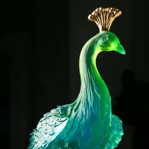 जेड मोर प्रतिमा लिउली क्रिस्टल 2026 नए आगमन उत्सव उपहार सुरुचिपूर्ण घर उच्चारण की सजावट - Product Image 4