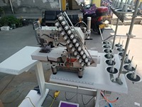 Machine à coudre industrielle à points de chaînette multi-aiguilles à grande vitesse Siruba VC008 d'occasion