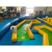 Mini-golf gonflable personnalisé à 9 trous pour la location – Simulateur de golf gonflable d'extérieur en promotion pour le plaisir