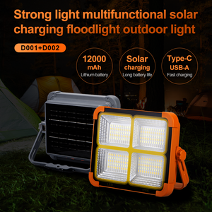 Lampada Solare Ricaricabile Helius per Lavoro e Campeggio, Impermeabile IP66, 12000mAh, LED COB, Porta Type C, Funzione Power Bank, Luce da Giardino, Torcia - Product Image 2