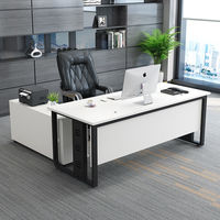 Bureau de direction : Bureau moderne et simple pour manager, ensemble table et chaise pour bureau de directeur/PDG