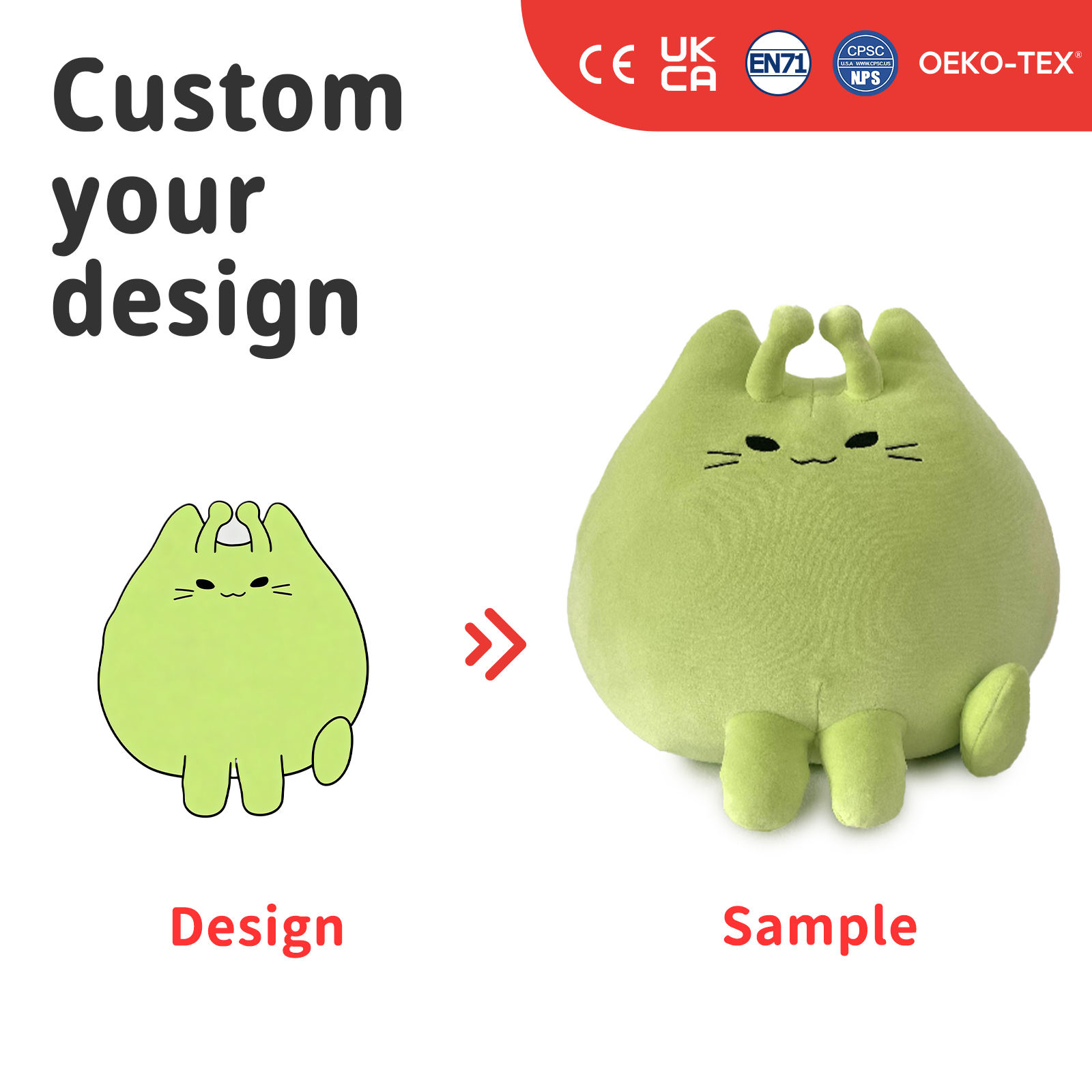 Coussin en peluche personnalisé